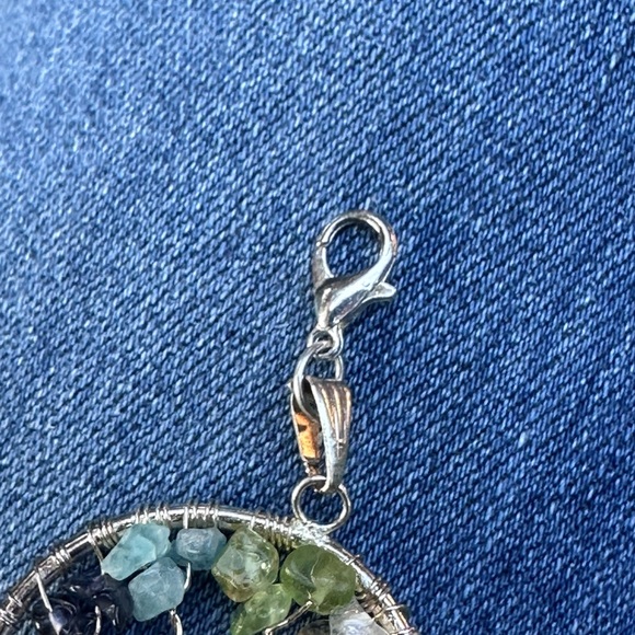 Tree of life Silver color and semi precious stones. Wire jewelry or decor - Picture 6 of 7